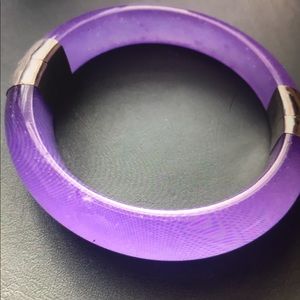 Stunning Sterling Silver Purple Jade Bracelet